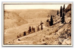 RPPC Sunset Highway 80 Pine Canyon Washington WA UNP Postcard R20