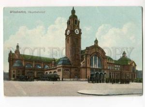 271118 GERMANY WIESBADEN railway station Vintage Zieher PC