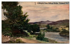 1916 Killington from Billings Bridge, Hand Colored?, Rutland, Vermont