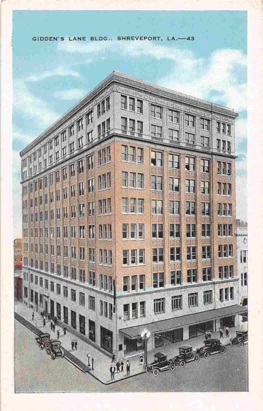 Giddens Lane Building Shreveport Louisiana 1920s postcard