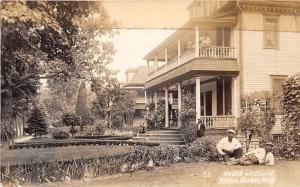 Michigan MI Real Photo RPPC Postcard c1920 BENTON HARBOR House of David Pennant