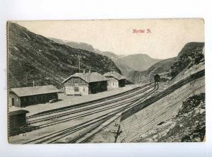 235424 NORWAY Myrdal railway station Vintage postcard