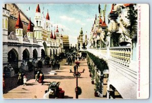 Coney Island New York NY Postcard Buildings And Elevated Promenade c1910 Antique