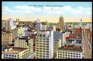 Washington SEATTLE Business District pm1943 - Linen
