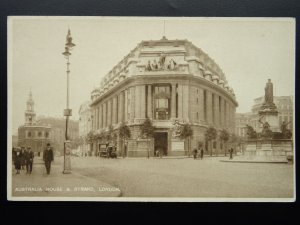 London AUSTRALIA HOUSE & THE STRAND - Old Postcard