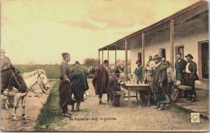 Argentina Pulperia Argentina Vintage Postcard C164