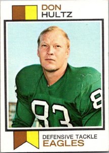 1973 Topps Football Card Don Hultz Philadelphia Eagles sk2435