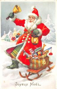 B84645 santa with sledge and toy france christmas   santa claus papa noel