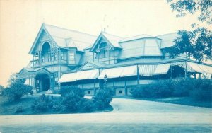 New England Resort hotel Cyanotype C-1910 RPPC Photo Postcard 22-9446