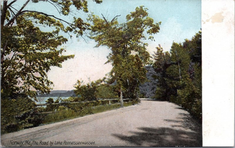 Norway Maine - Road by Lake Pennesseewassee