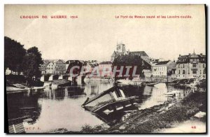 Army Old Postcard Meaux Bridge and Lavoirs Coules