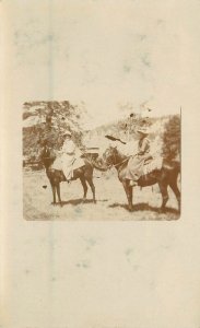 Postcard RPPC Photo Colorado Monte Vista Women horseback equestrian 22-12639