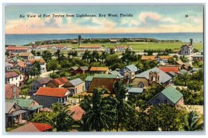 1952 Air View of Fort Taylor From Lighthouse Key West Florida FL Posted Postcard 