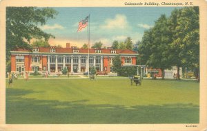 Chautauqua New York Colonnade Building 1941 Linen Postcard Used