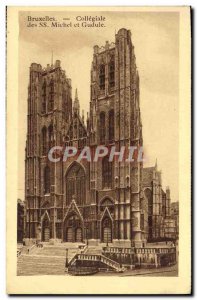 Old Postcard Brussels Collegiate SS Michael and Gudula