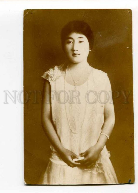 3028200 Japan GEISHA girl in European dress Vintage photo PC