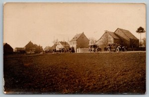 RPPC Army Soldiers on Road France  Real Photo Postcard