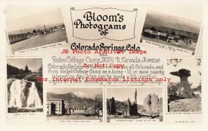 CO, Colorado Springs, Colorado, RPPC, Bloom's Photograms Of City, Photo