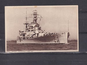 GREAT BRITAIN, HMS REPULSE, DISPLACEMENT 17,000 TONS, c1935 ppc., unused.