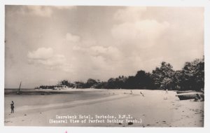 Barbados Cacrabank Hotel Bathing Beach Vintage RPPC 05.32