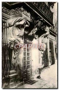 Old Postcard Aix en Provence Caryatids