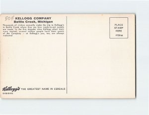 Postcard Welcome To Kellogg's of Battle Creek, Michigan