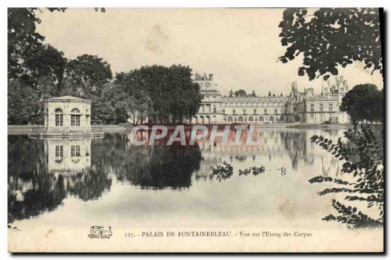 Old Postcard Foret De Fontainebleau View On I & # 39Etang The Carps