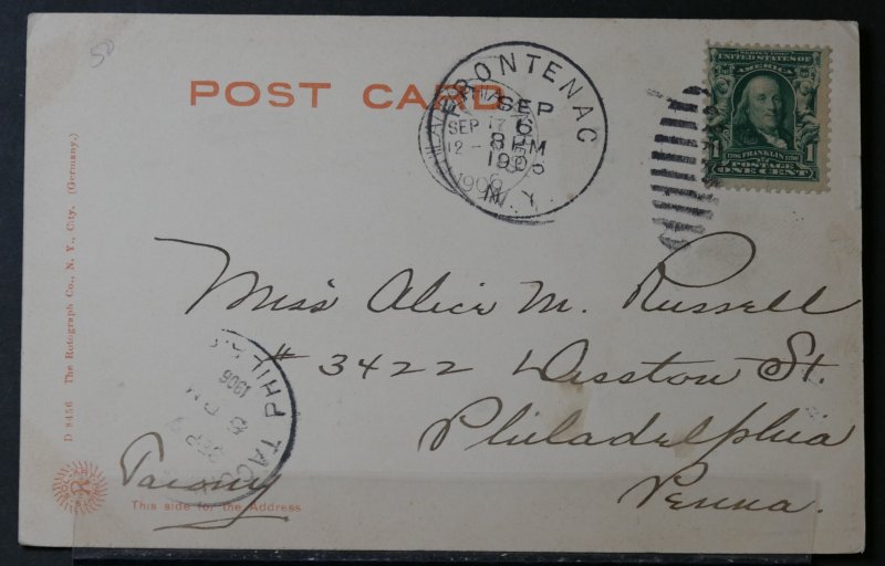 Thousand Islands, NY - Looking South Through the Narrows - 1906