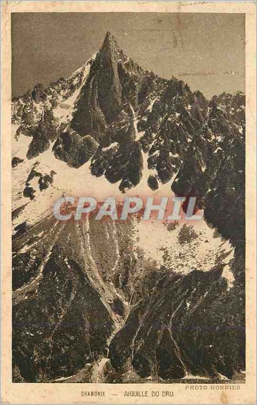 Old Postcard Chamonix Aiguille du Dru