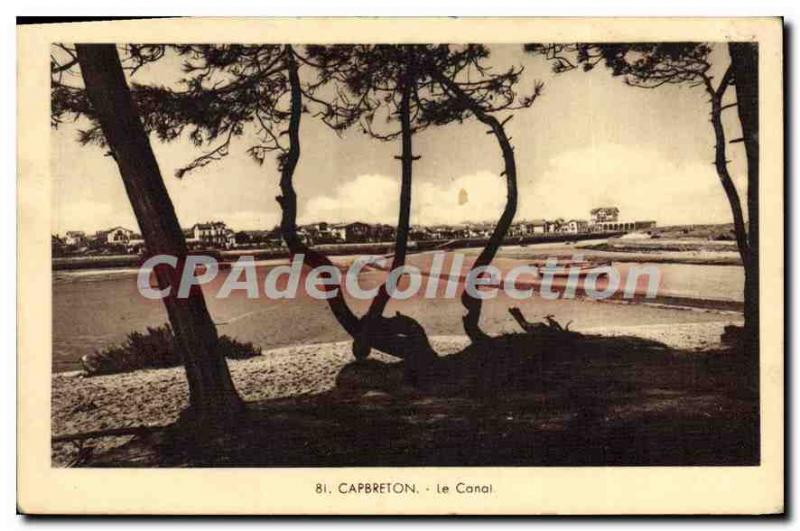 Postcard Old Capbreton Canal