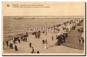 Postcard Ancienne Belgique Ostend General view of the dyke towards the & # 39...