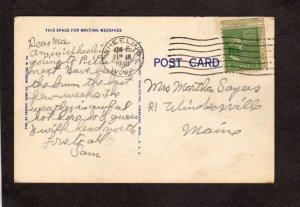 WV Greetings From Wheeling West Virginia Linen Postcard Large Letter