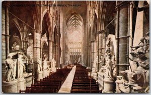 London England Westminster Abbey Transept Interior Architecture Postcard