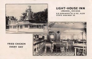 Lebanon Indiana Light-House Inn Real Photo Vintage Postcard AA20890