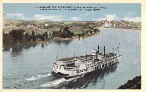 c.'12, Steamer St Paul,Warnock Twin City, Mississippi River, Old Post Card