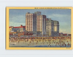 Postcard St. Charles And Breakers Hotels, Atlantic City, New Jersey
