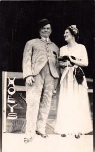 HUSBAND & WIFE VAUDEVILLE PERFORMERS THE HOEYS ~REAL PHOTO POSTCARD