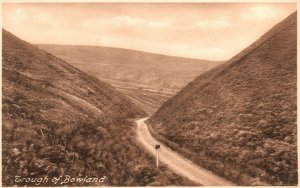 Vintage Postcard Trough Of Bowland Valley Forest High Pass Lancashire England