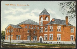 High School Building Montezuma Iowa Unused c1910s