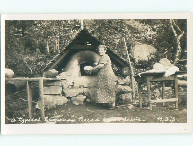 old rppc GASPEIAN GASPE BREAD OVEN Published In West Bathurst NB i6520