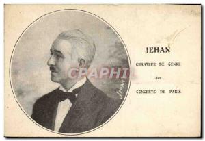 Old Postcard Jehan kind of Singer Concert Paris