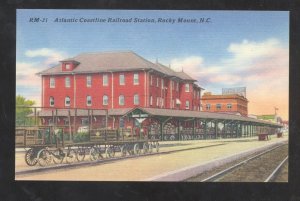 ROCKY MOUNT NORTH CAROLINA NC RAILROAD DEPOT TRAIN STATION VINTAGE POSTCARD