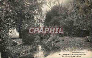 Postcard Old Palace of Fontainebleau A Corner of the English Garden