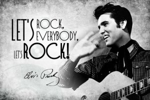 Elvis Aaron Presley Rock'n'Roll King Black White Photo ART Russian New Postcard