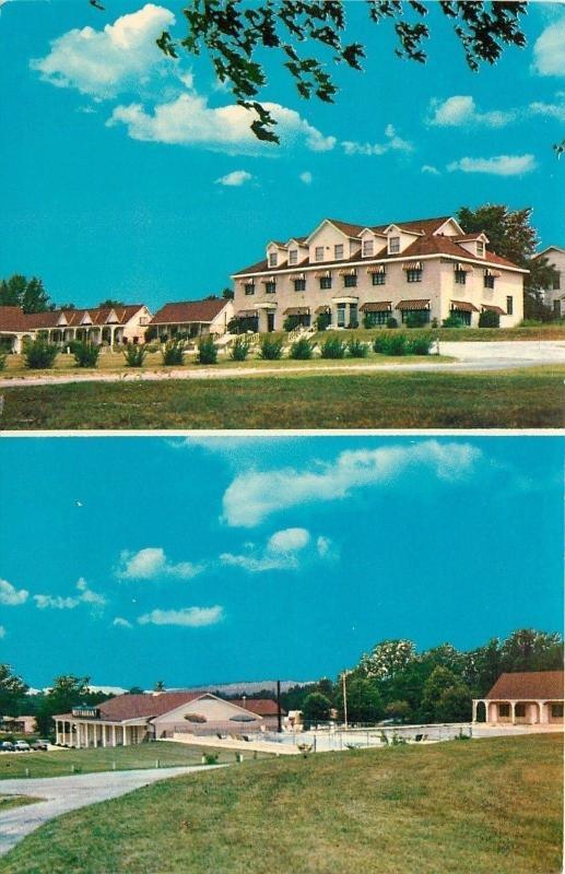 Batesville Arkansas~Powell's Motel & Restaurant~Front & Pool~1950s PC 