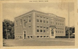Vintage Berwick Maine/ME Postcard, High School, 1947!