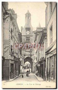 Old Postcard Amboise La Tour From & # 39Horloge
