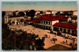 Tunisia  La Gare  Francaise Postcard