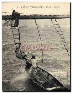 Postcard Old Boat Canoe in tauhou