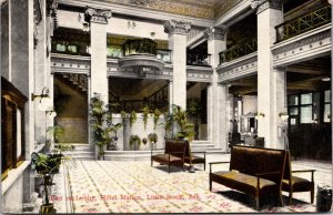 Postcard Part of Lobby at Hotel Marion in Little Rock, Arkansas